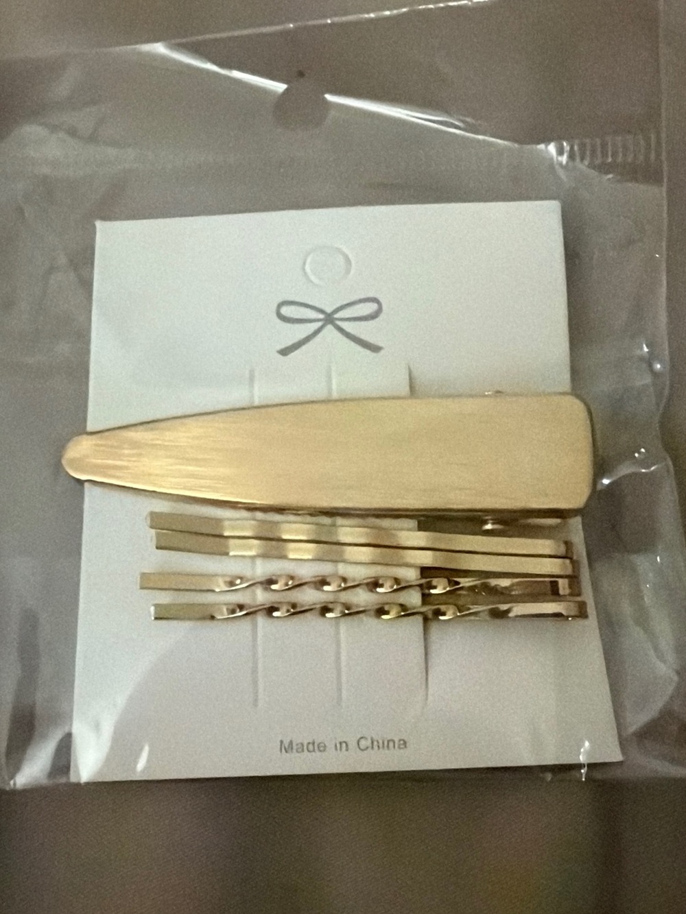 Gold Hair Clip Set - Women Accessories
